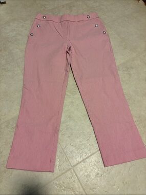 Women’s Red Wide-Leg Sailor Button Pants